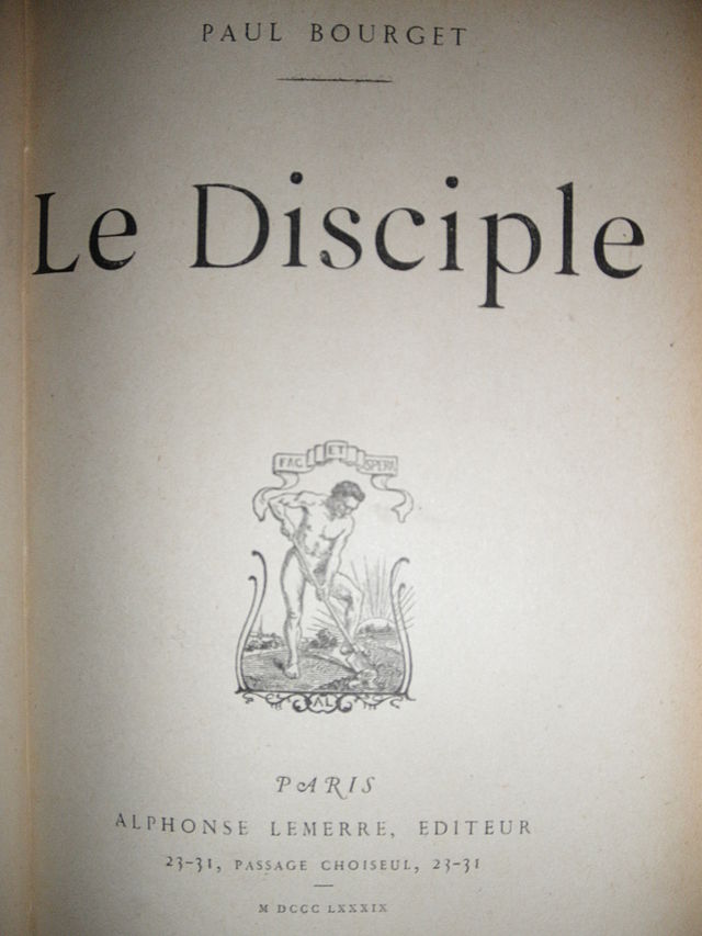 Le disciple, édition originale chez Lemerre