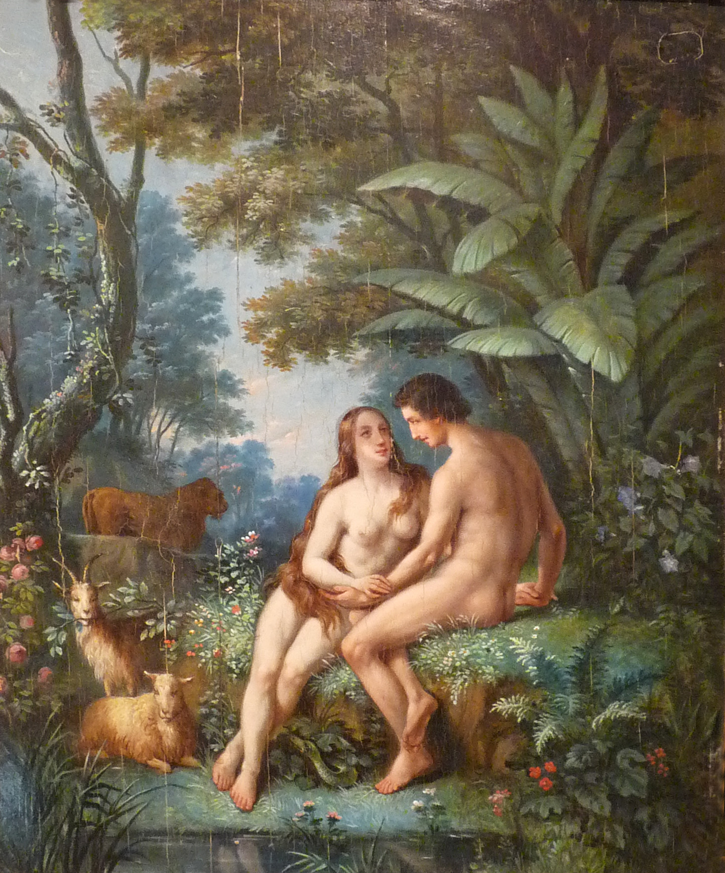 Le mythe du jardin : Jean-Joseph - Thorelle - Adam et Eve au paradis terrestre