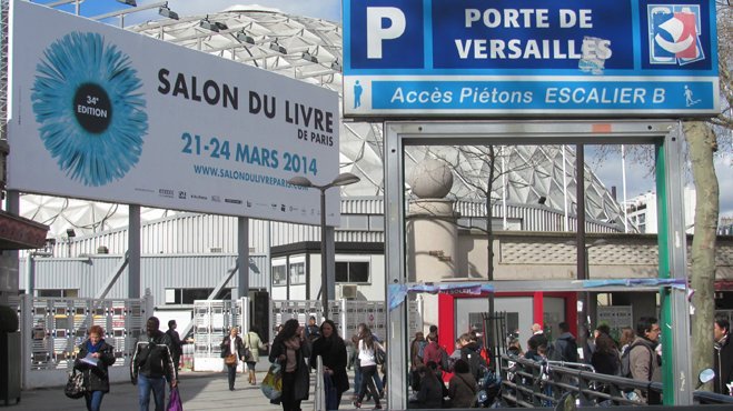 PHILIPPE TRIAY/FRANCE TÉLÉVISIONS L'entrée principale du Salon du livre de Paris, au Parc des expositions de la Porte de Versailles