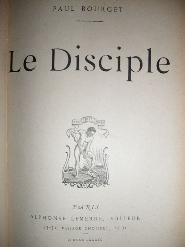 Le disciple, édition originale chez Lemerre