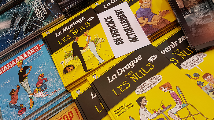 Et là, le top du top : la série des guides pratiques en BD. Au cas où le texte perturberait les lecteurs.